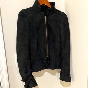 Women's Natural Sheepskin Peplum Jacket